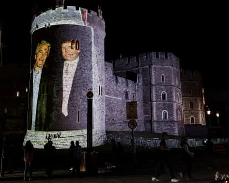 Four Individuals Apprehended Following Projections of Donald Trump and Epstein Projected on Royal Windsor Castle